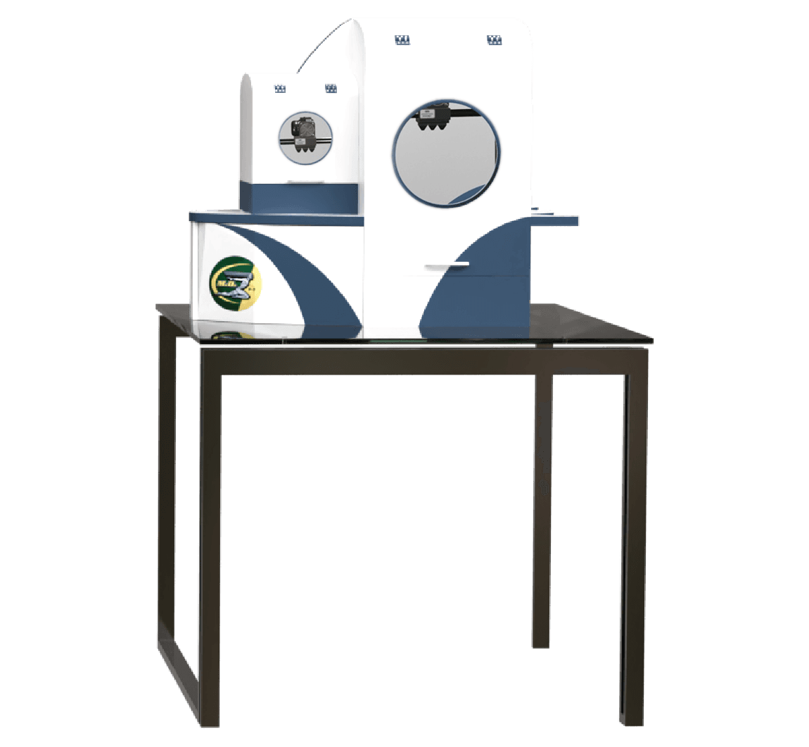 3D home printer and recycler on computer table